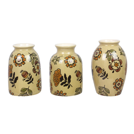 Stoneware Folk art mini vase