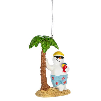 Tropical Snowman ornament