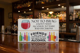 Fun wooden bar signs