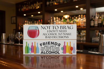 Fun wooden bar signs