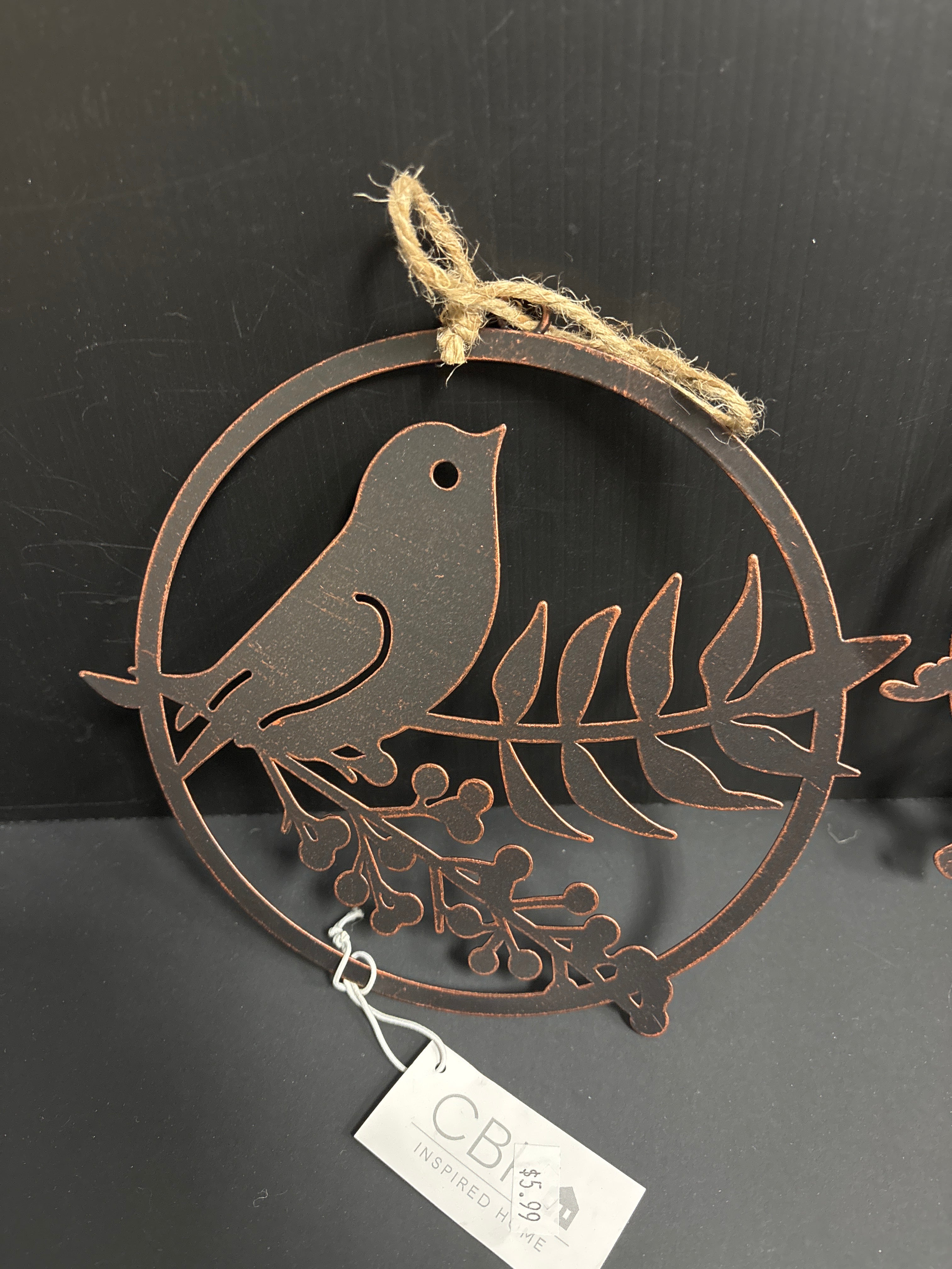 Round Bird hanging yard decorations