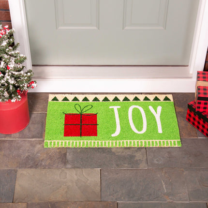 Joy Holiday Coir Welcome Mat