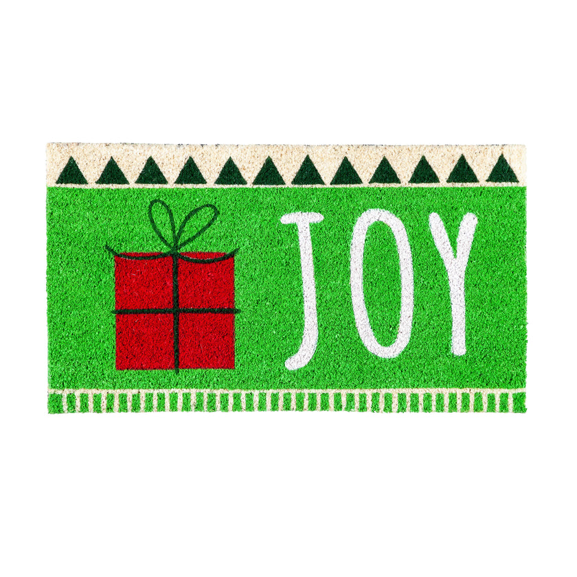 Joy Holiday Coir Welcome Mat