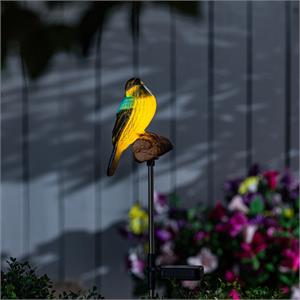 Chickadee Chirping Charmer Solar Garden Stake