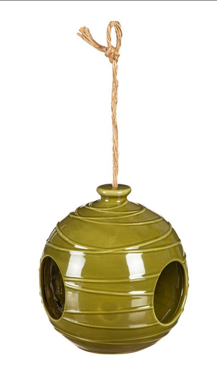 Ceramic Orb Bird Feeder