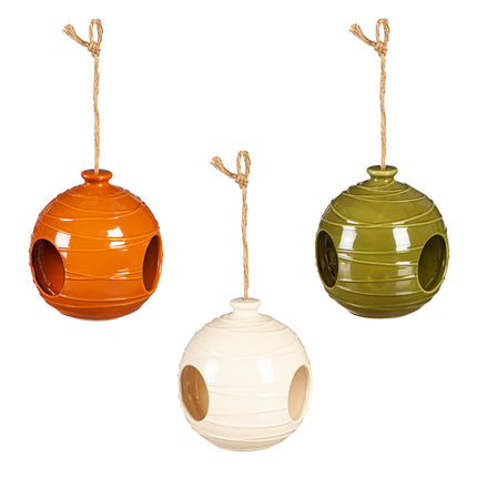 Ceramic Orb Bird Feeder