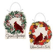 Christmas/Fall reversable wall hanging