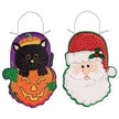 Christman/Halloween reversable wall hanging