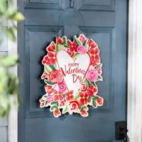 Happy Valentine's Day Floral Wreath/ Spring has Sprung Double Sided Estate Door Décor