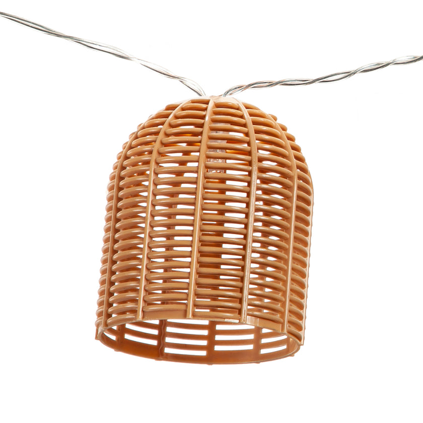Faux Rattan String Lights