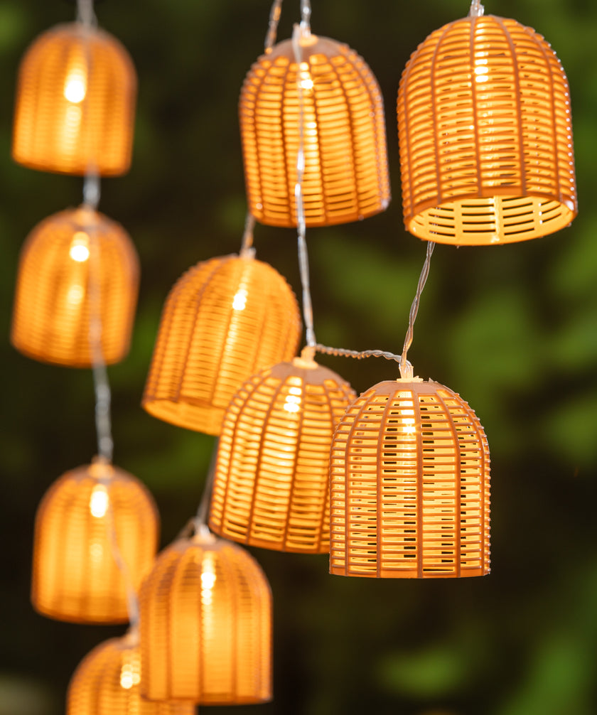 Faux Rattan String Lights