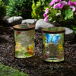 Memorial Outdoor Lamp & Lighting, Butterfly Hand Painted Solar Lantern
