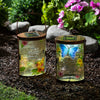 Memorial Outdoor Lamp & Lighting, Butterfly Hand Painted Solar Lantern