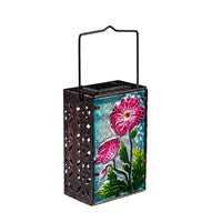 Floral Hand Painted Solar Lantern