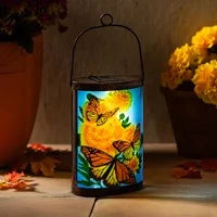 Mariposa Melody Hand Painted Solar Lantern