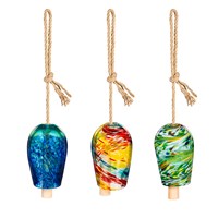 Multi-Color Art Glass Bell