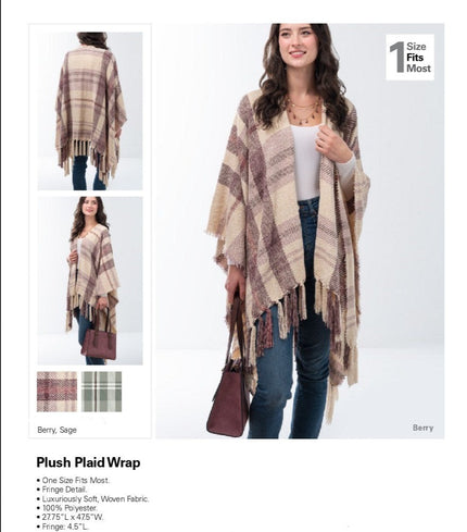 Plush Plaid Wrap