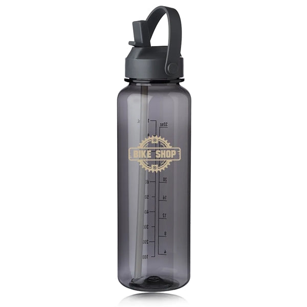 40 oz. Stella Plastic Water Bottle with Measurements