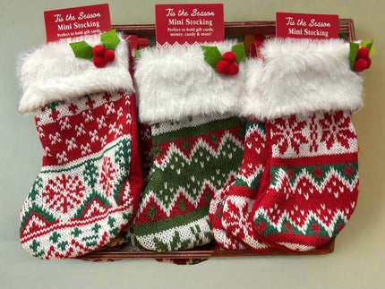 Knitted Christmas Stocking Gift Card Holder