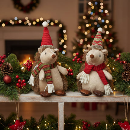 Christmas Hedgehog Tabletop Plush