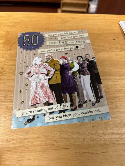 Birthday Card for 80th