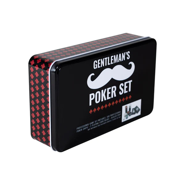 Professional Poker in a Tin Set