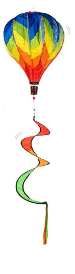 Rainbow Hot Air Balloon Wind Spinner