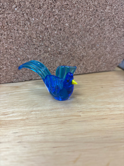 Blue Bird Glass Figurine