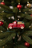 Resin Retro Red Truck Ornament