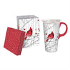 Christmas Ceramic Cardinal Travel Mug