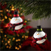 Round Glass Snowman Ornament