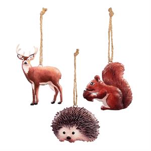 Metal Woodland Animal Ornament