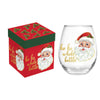 Ho Ho Whole Bottle 17oz Stemless Glass with Gift Box