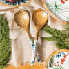 Christmas wooden salad servers