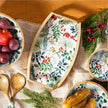 Festive Foliage Wood Serving Tray with Handle