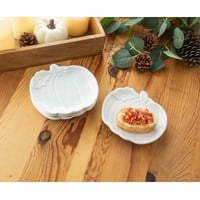 Pumpkin shaped appetizer plates