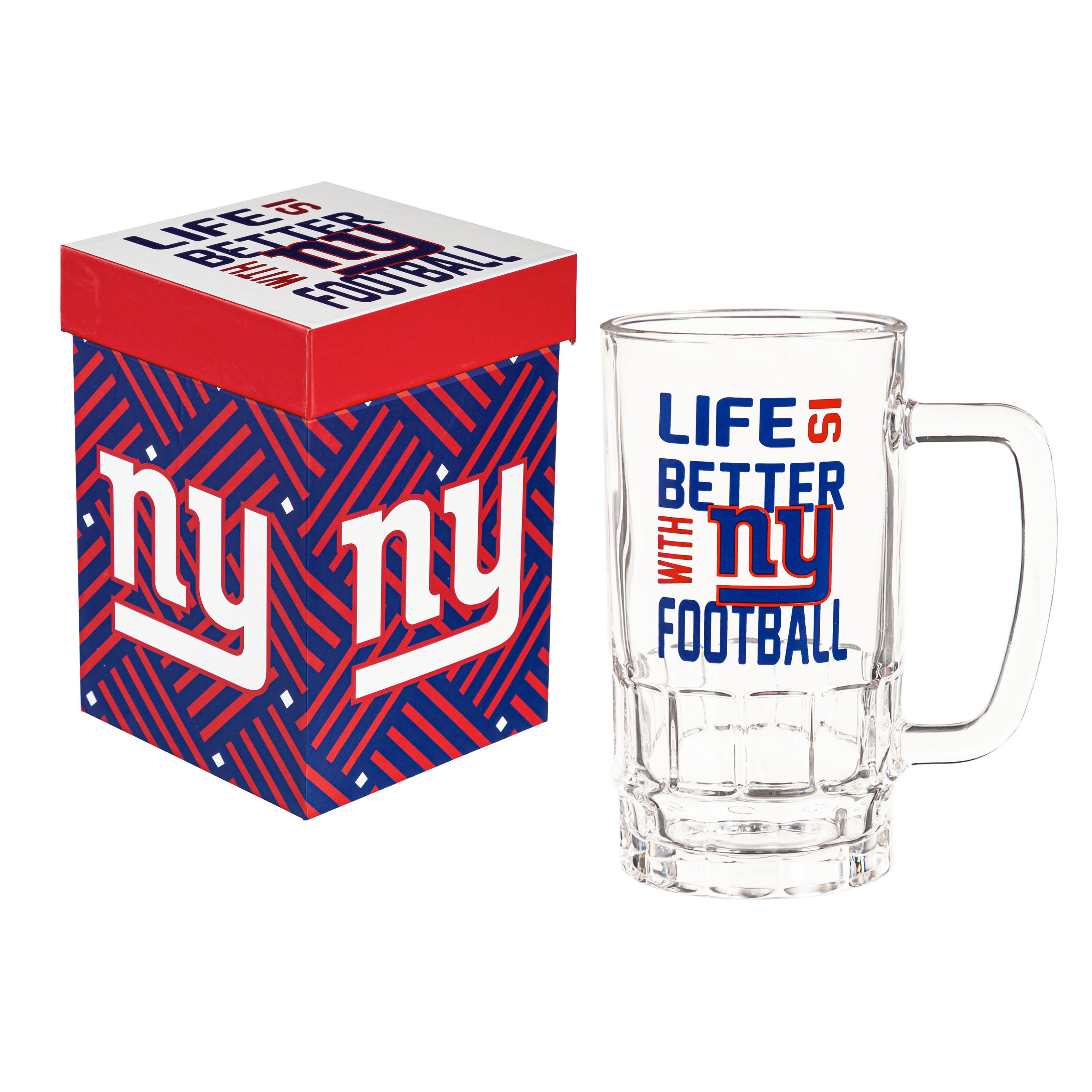 New York Giants Glass Tankard, with Gift Box
