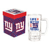 New York Giants Glass Tankard, with Gift Box