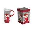 Holiday Pig Friends 17oz Ceramic Boxed Travel Mug