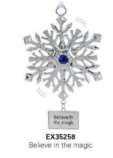 Spinning Snowflake Ornament- Choose from 24 Sayings