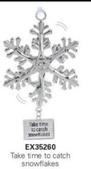Spinning Snowflake Ornament- Choose from 24 Sayings