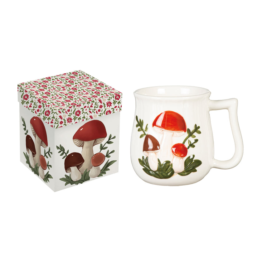 16oz. Mushroom Forest Ceramic Cup w/ Gift Box