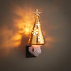 Glass Gold Tree with Snowflakes Night Light