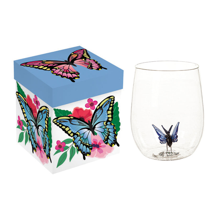 Spring Figurine 17oz Stemless Wine Glass with Gift Box