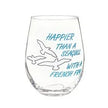 Stemless wine glass Seagull and French Fry