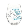 Stemless wine glass Seagull and French Fry