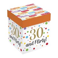 30 and flirty stemless wine glass