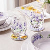 Lavendar flowers stemless wine glass