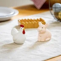 Farm Animal Ceramic Salt and Pepper Shaker Set