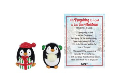 IT'S PENGUINING TO LOOK A LOT LIKE CHRISTMAS Penguin pocket charm figurine